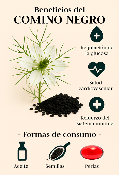 Comino Negro y glucosa en sangre
