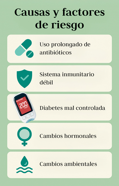 Causas y factores de riesgo Candidiasis