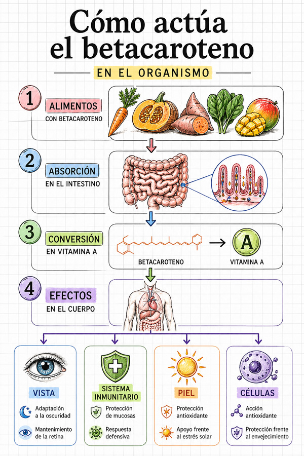 Cómo actúa el BetaCaroteno