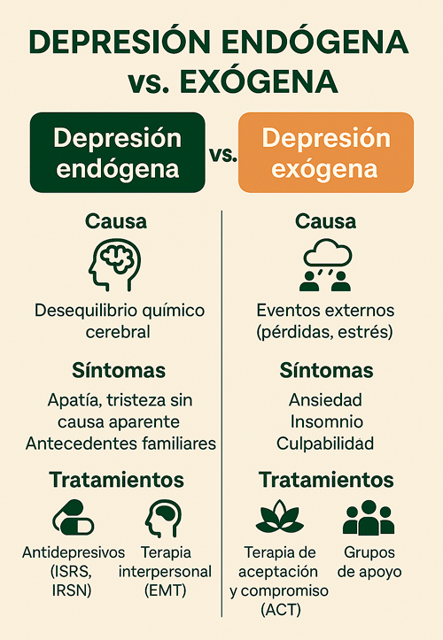 Depresion endogena vs exogena