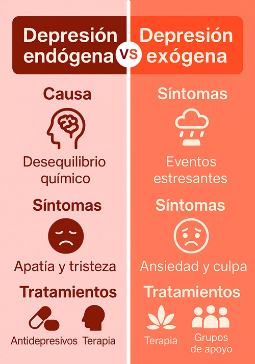 Depresión endógena vs exógena