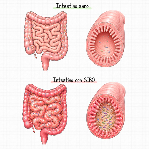 Intestino sano vs sibo