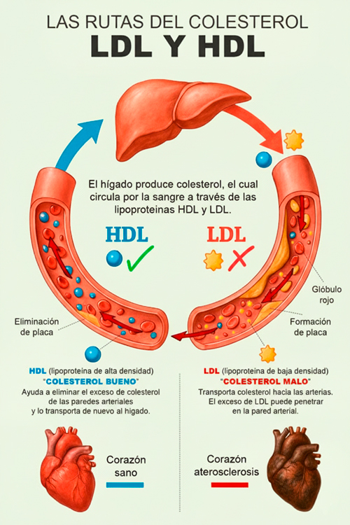Ruta del Colesterol LDL y HDL