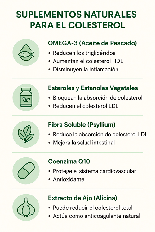 Suplementos naturales para el colesterol
