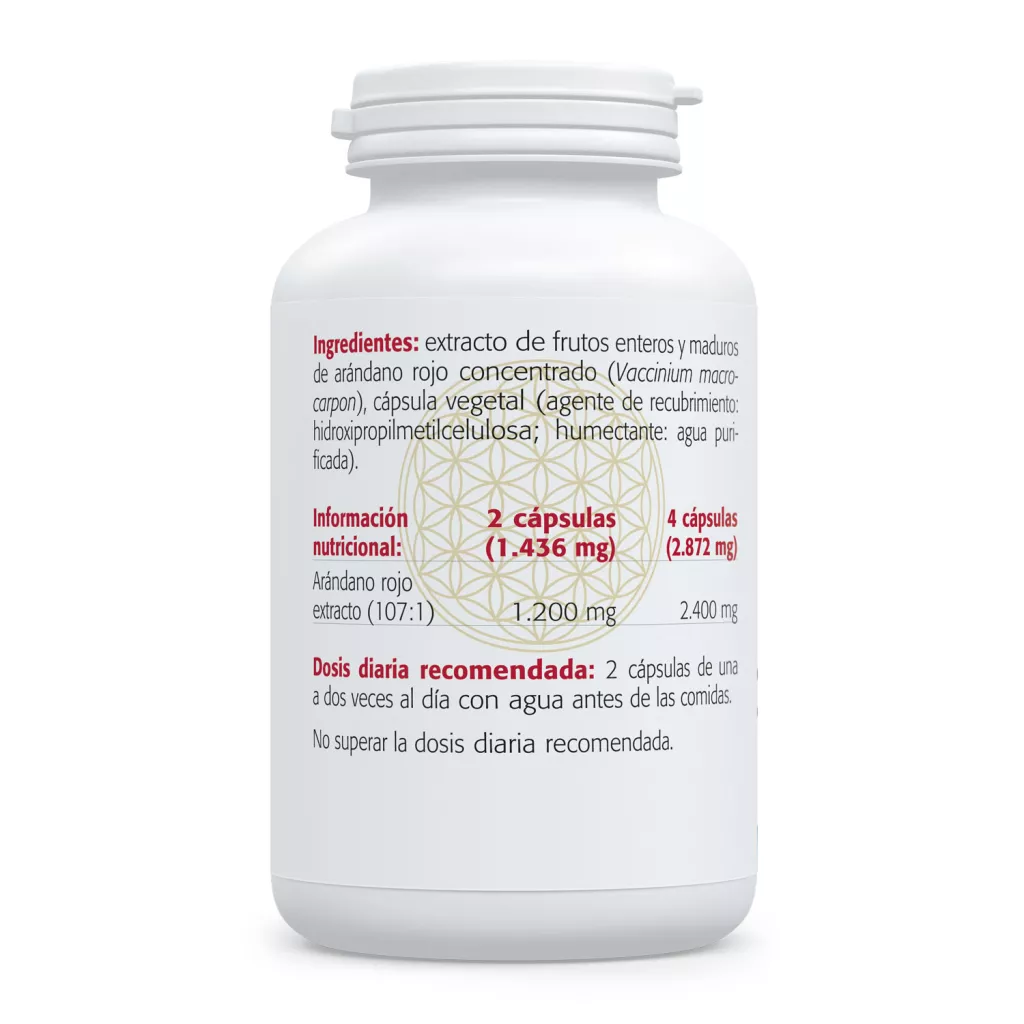Envase de arándano rojo concentrado 600 mg Sura Vitasan