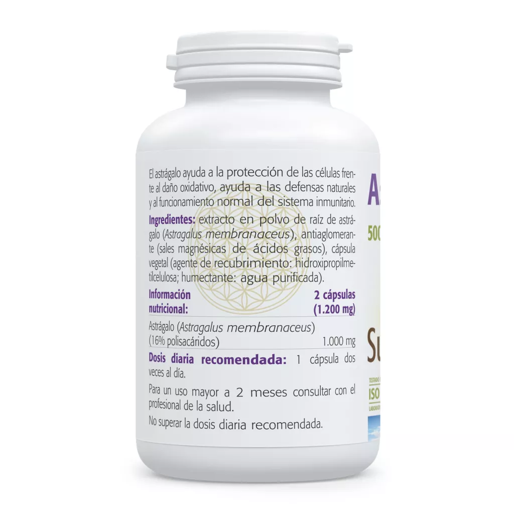 Envase de Astrágalus 8000 500 mg Sura Vitasan