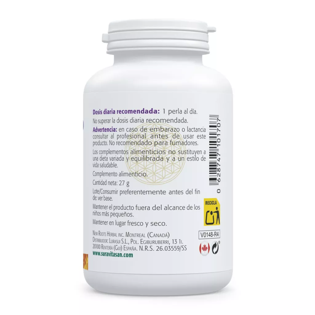 Envase de beta caroteno natural complejo de carotenoides Sura Vitasan