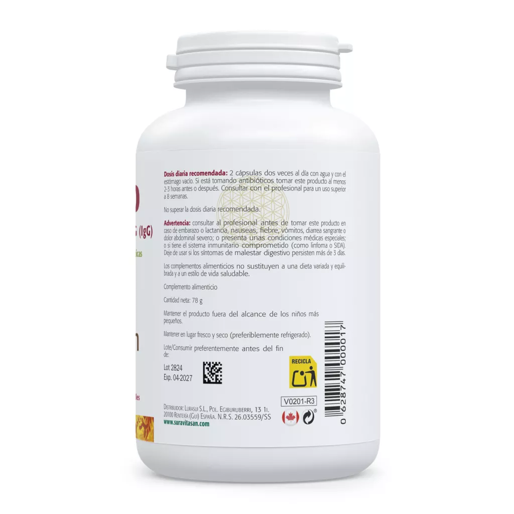 Envase de calostro bovino con probióticos Sura Vitasan