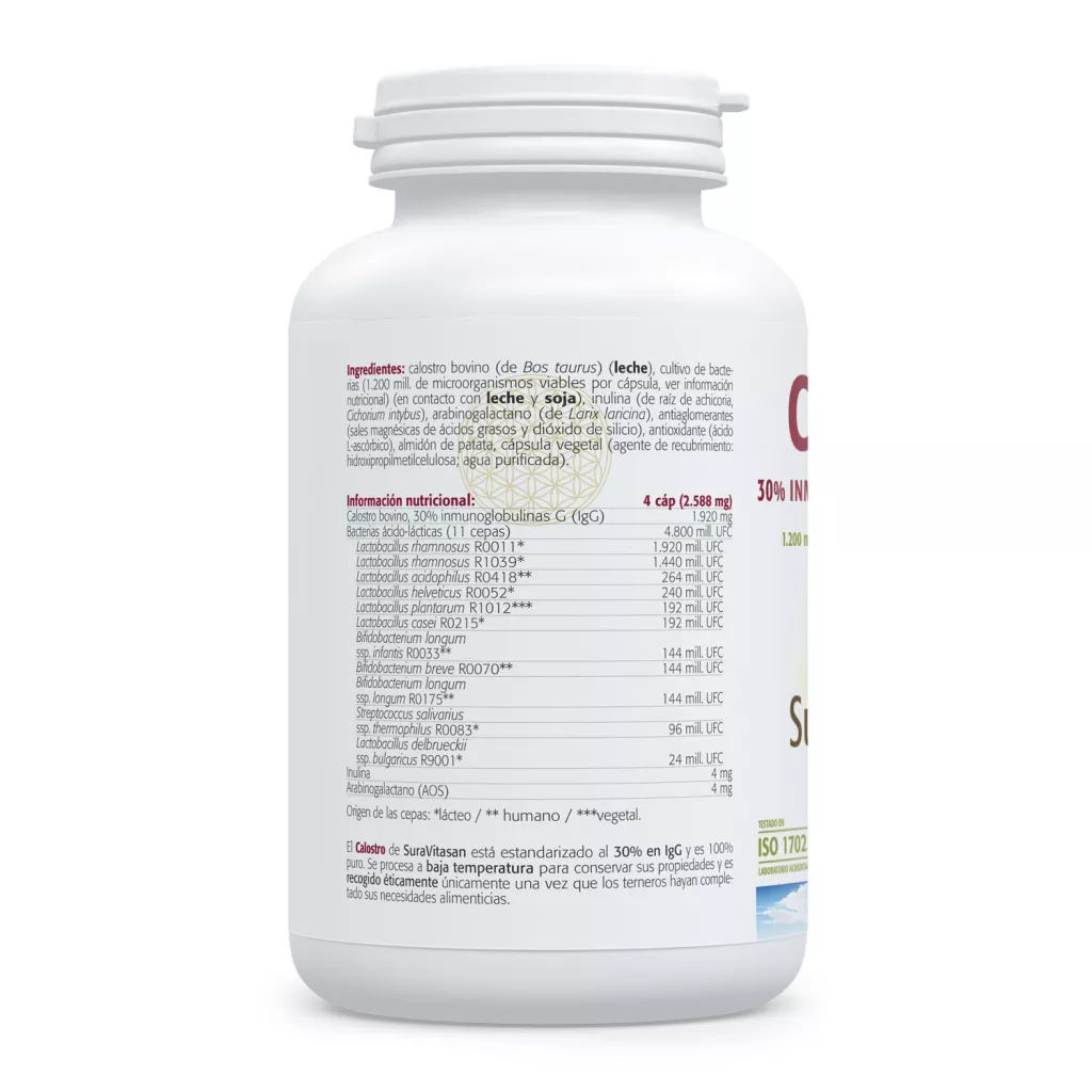Envase de calostro bovino con probióticos Sura Vitasan