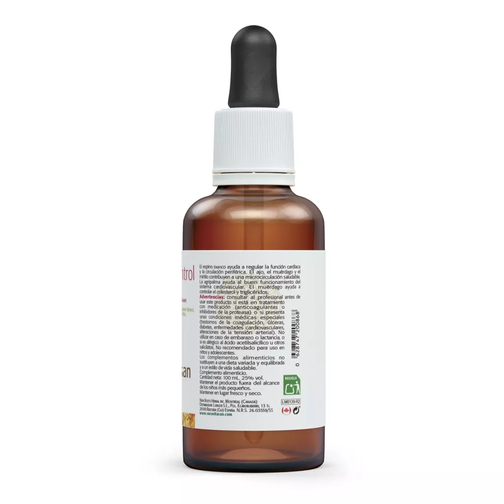 Envase de Cardio Control con ajo, espino blanco y muérdago Sura Vitasan