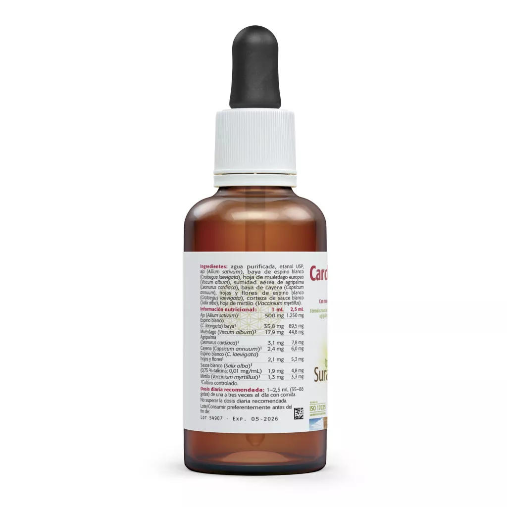 Envase de Cardio Control con ajo, espino blanco y muérdago Sura Vitasan