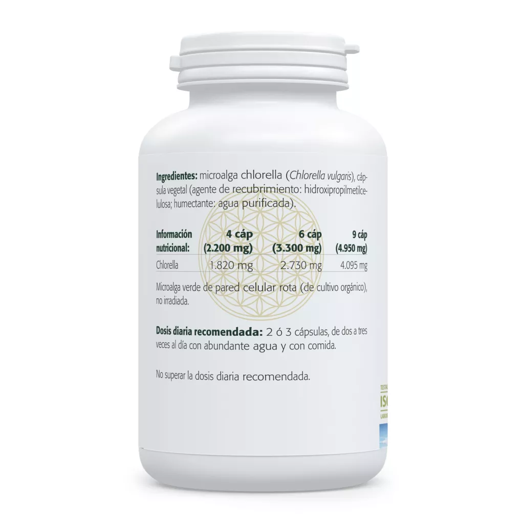Envase de chlorella de pared celular rota Sura Vitasan