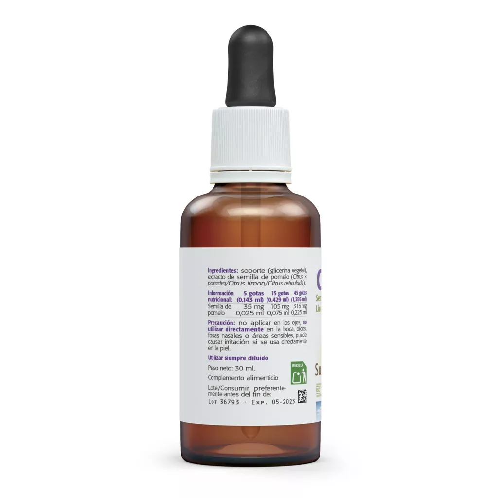 Envase de Citri-Plus líquido extracto de semilla de pomelo Sura Vitasan