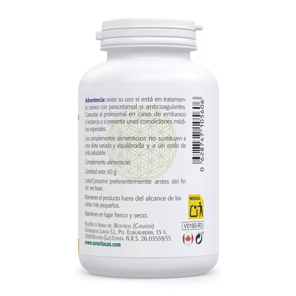 Envase de clavo 500 mg Syzygium aromaticum Sura Vitasan