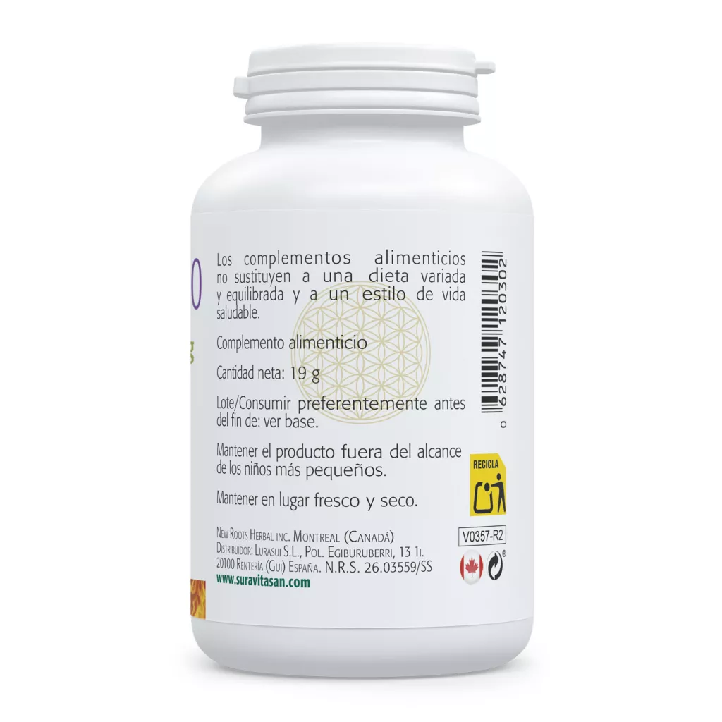 Envase de coenzima Q10 300 mg ubiquinona Sura Vitasan