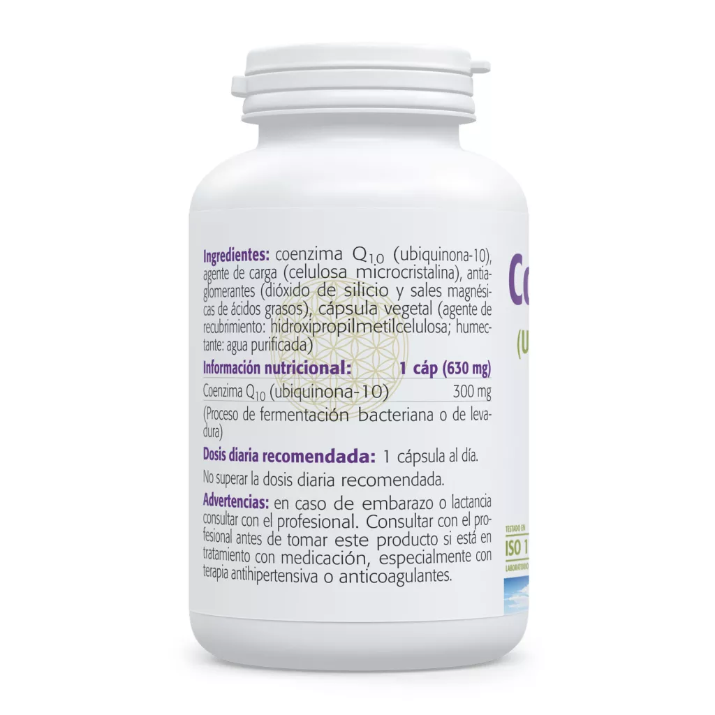Envase de coenzima Q10 300 mg ubiquinona Sura Vitasan