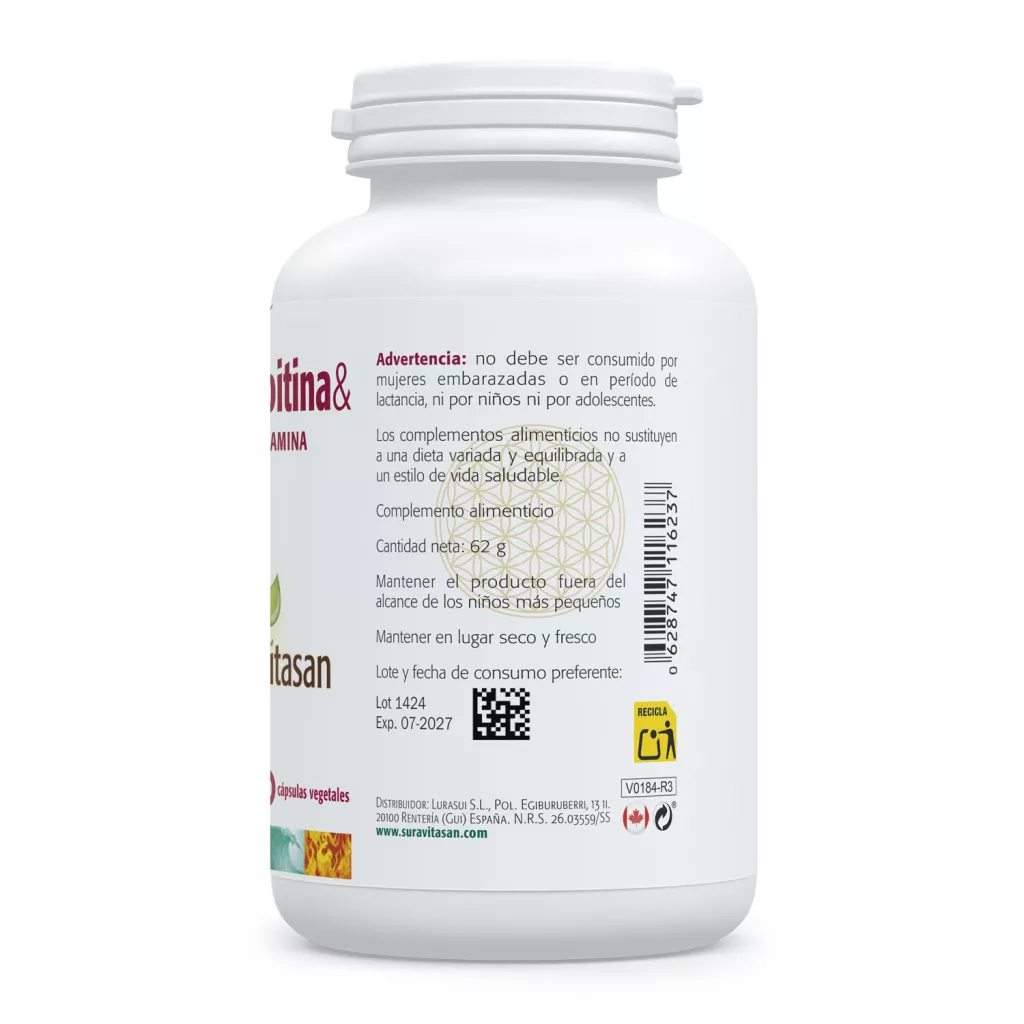 Envase de condroitina y glucosamina apoyo articular Sura Vitasan