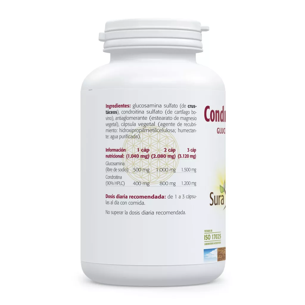 Envase de condroitina y glucosamina apoyo articular Sura Vitasan