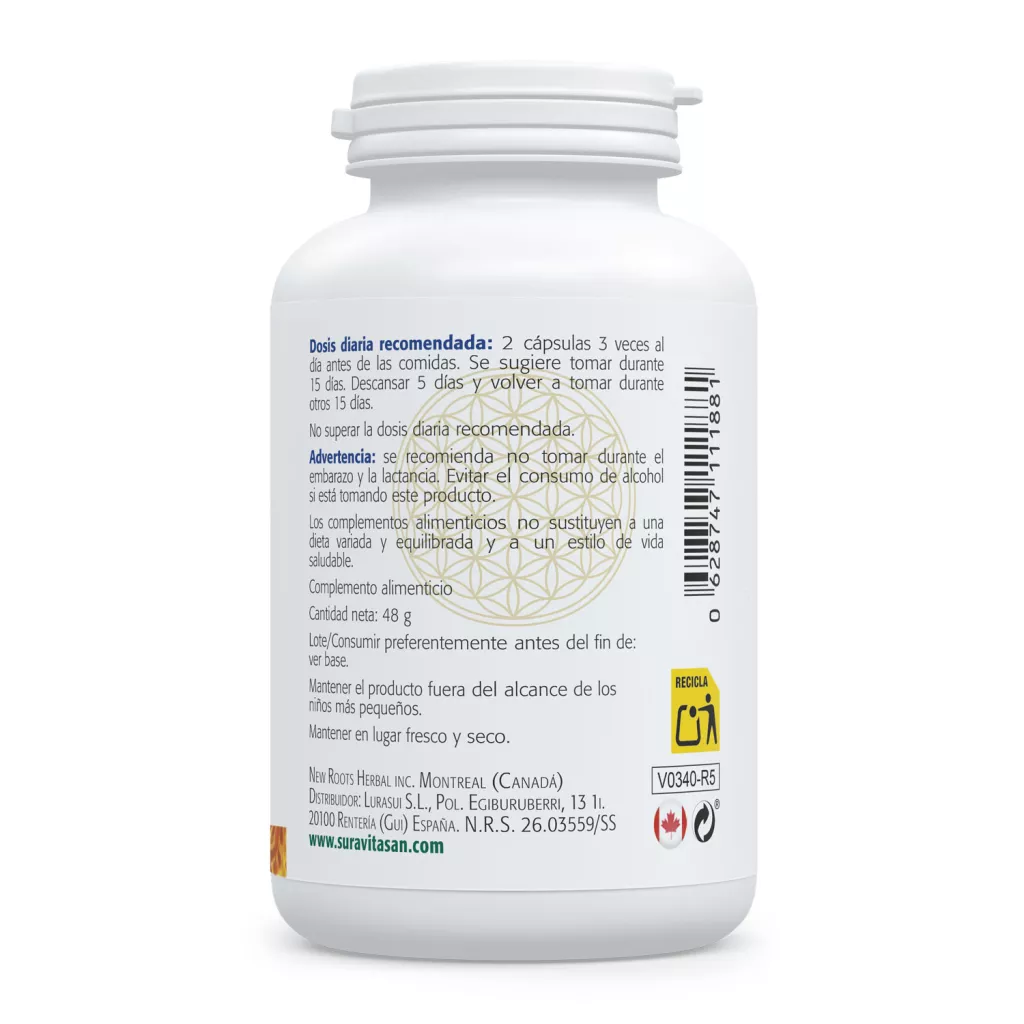 Envase de Para-Sit fórmula con extractos vegetales Sura Vitasan