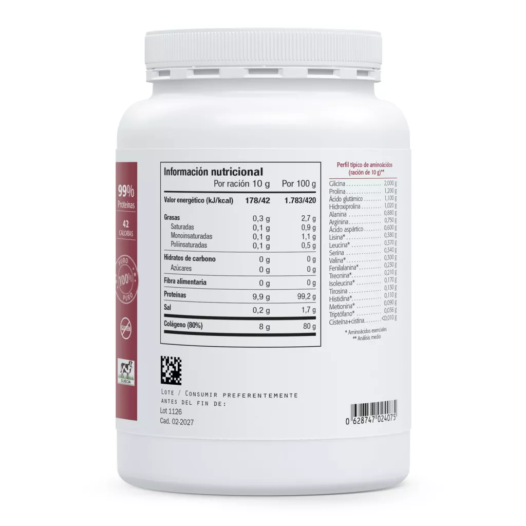 Envase de Proteína de Caldo de Hueso 99% proteínas y 80% Colágeno Sura Vitasan