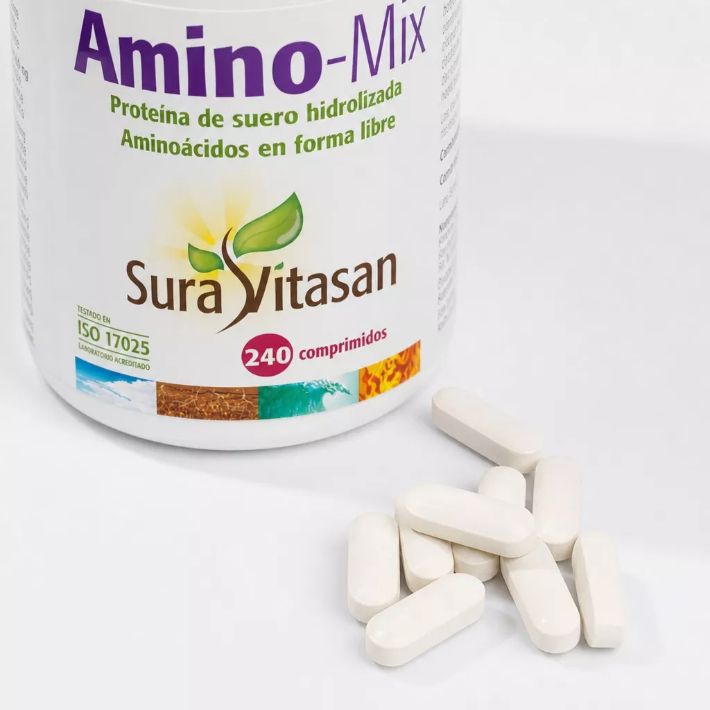 Envase de Amino-Mix complejo de aminoácidos esenciales Sura Vitasan