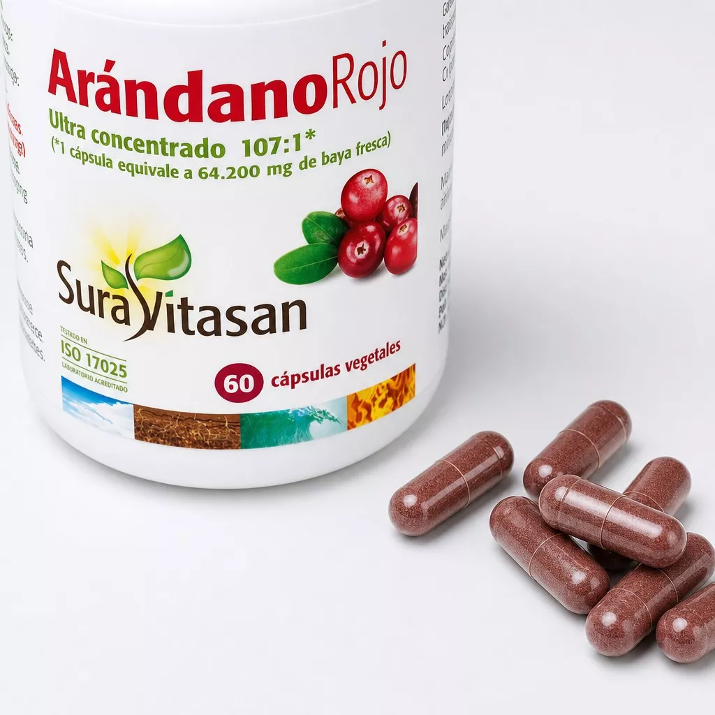 Envase de arándano rojo concentrado 600 mg Sura Vitasan