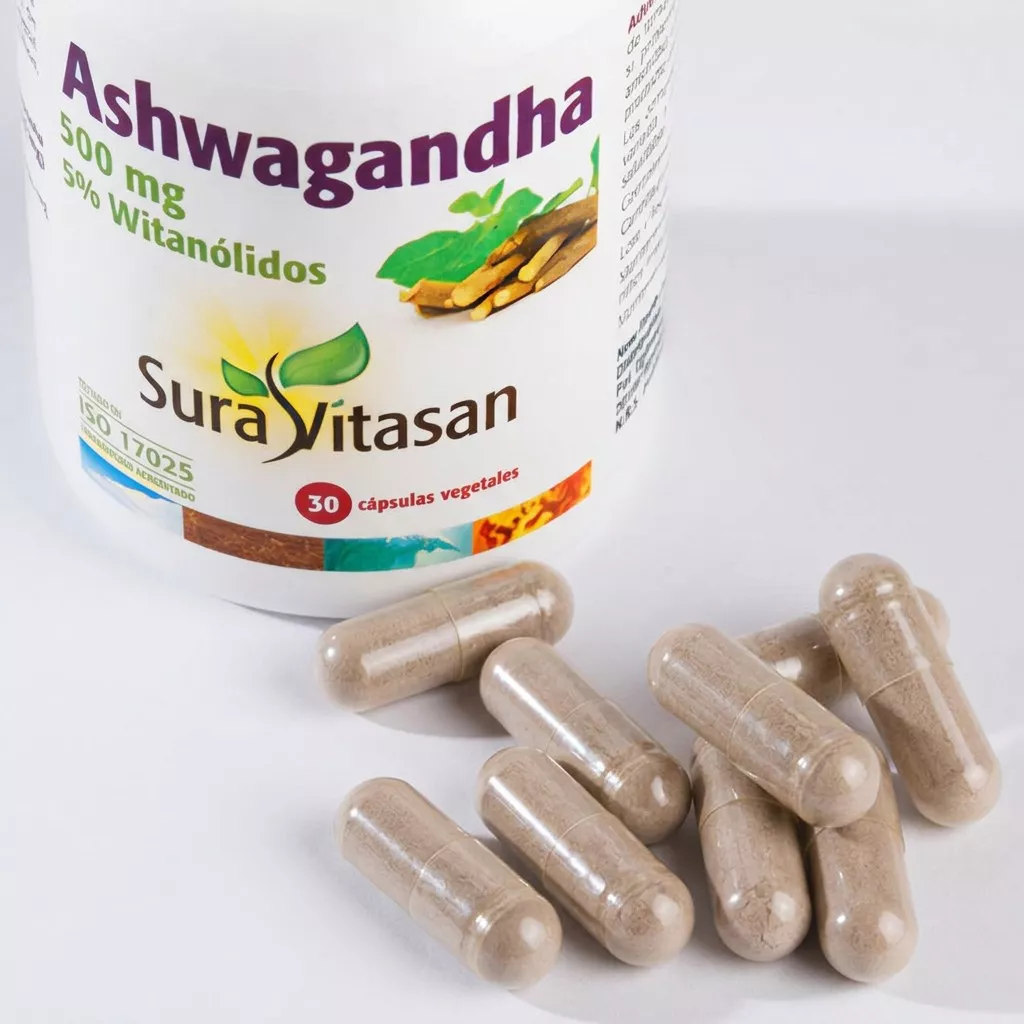 Envase de ashwagandha 500 mg Sura Vitasan
