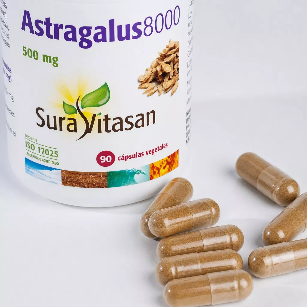 Envase de Astrágalus 8000 500 mg Sura Vitasan
