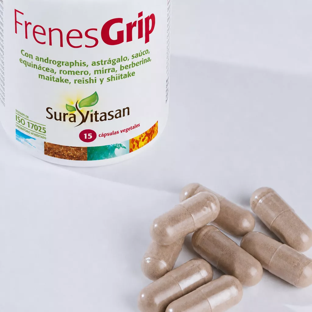 Envase de Frenes Grip – Fórmula de 10 extractos de plantas y de hongos