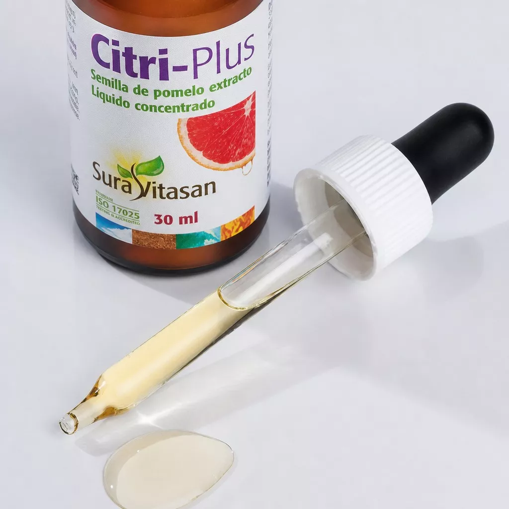 Envase de Citri-Plus líquido extracto de semilla de pomelo Sura Vitasan