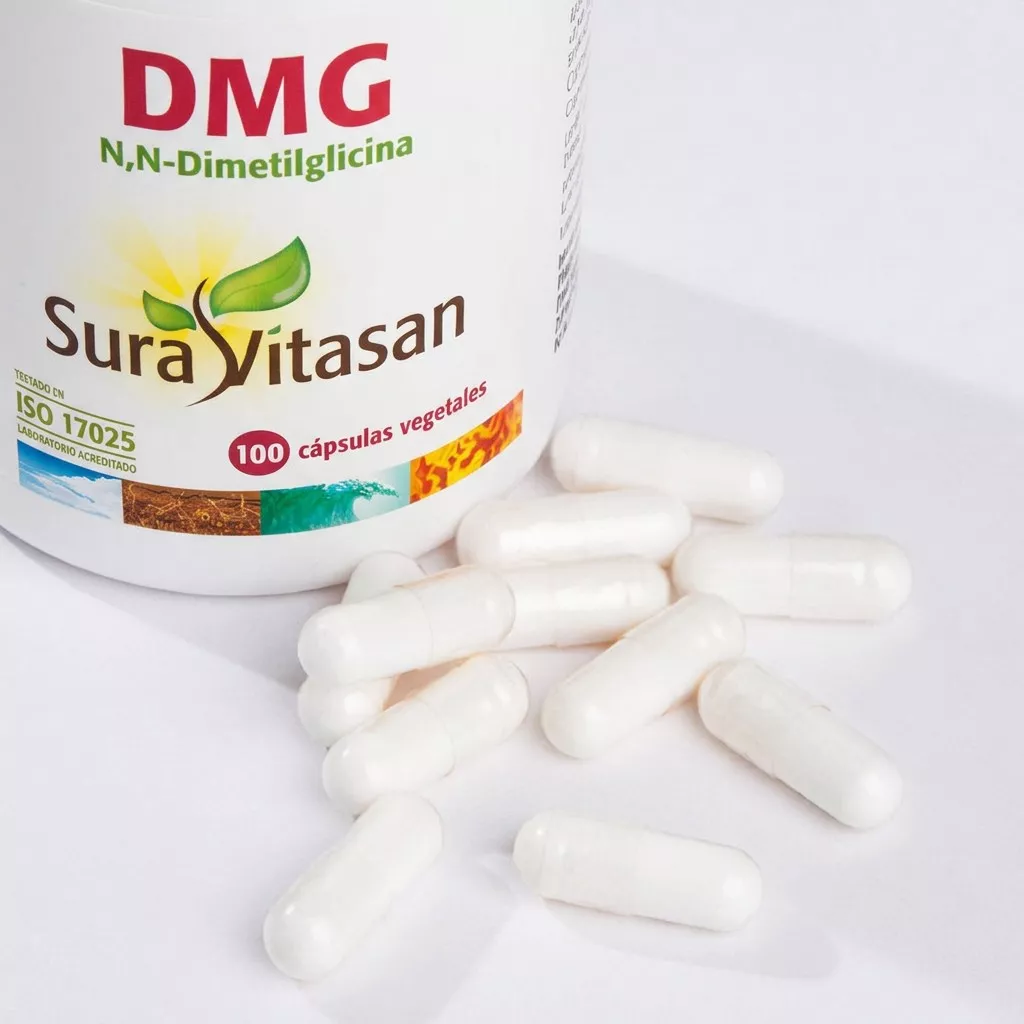 Envase de DMG 125 mg N,N-dimetilglicina Sura Vitasan