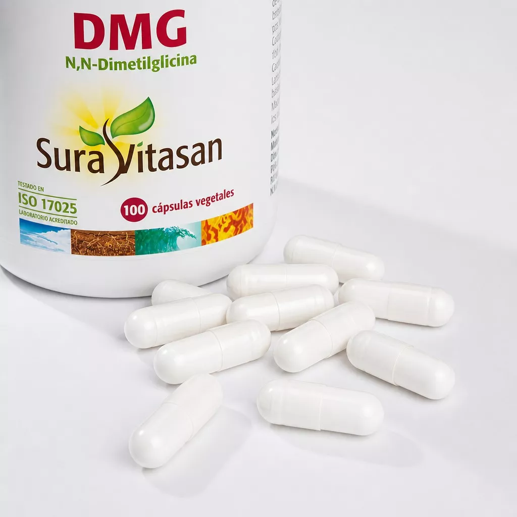Envase de DMG 125 mg N,N-dimetilglicina Sura Vitasan