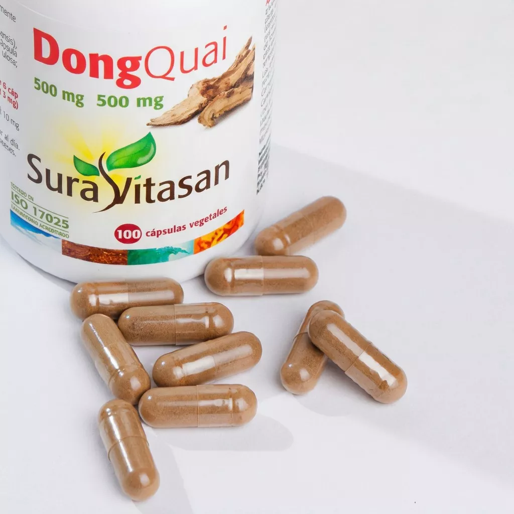 Envase de Dong Quai 500 mg Angelica sinensis Sura Vitasan
