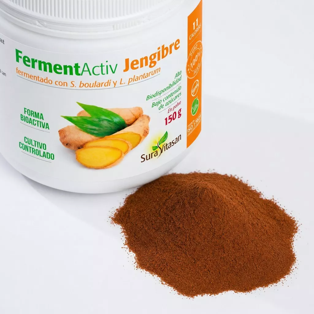 Envase + polvo de FermentActiv Jengibre Sura Vitasan