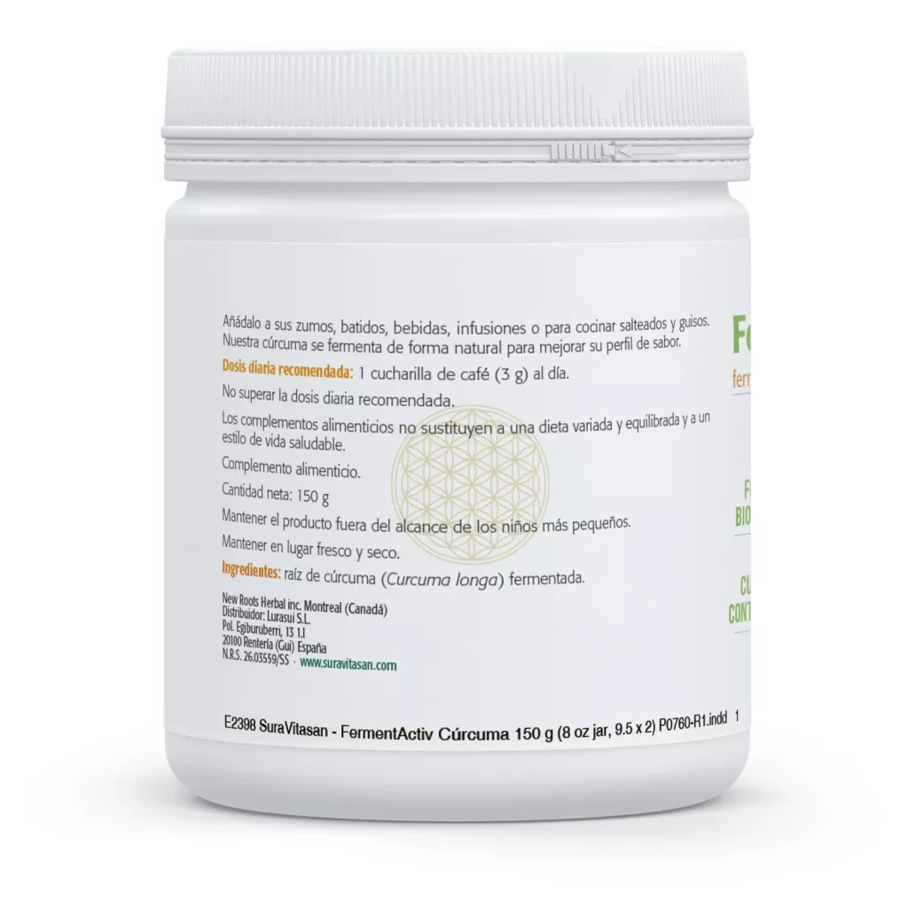 Envase de FermentActiv Cúrcuma Sura Vitasan