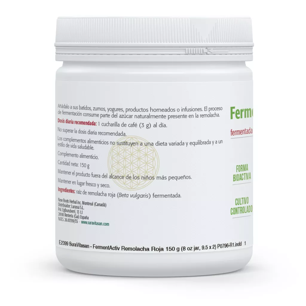 Envase de FermentActiv Remolacha Roja Sura Vitasan