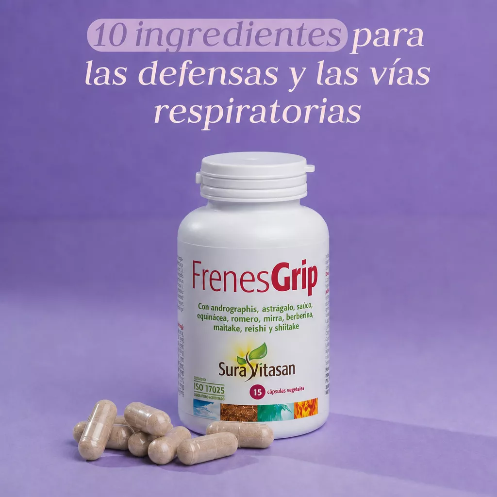 Envase de Frenes Grip – Fórmula de 10 extractos de plantas y de hongos