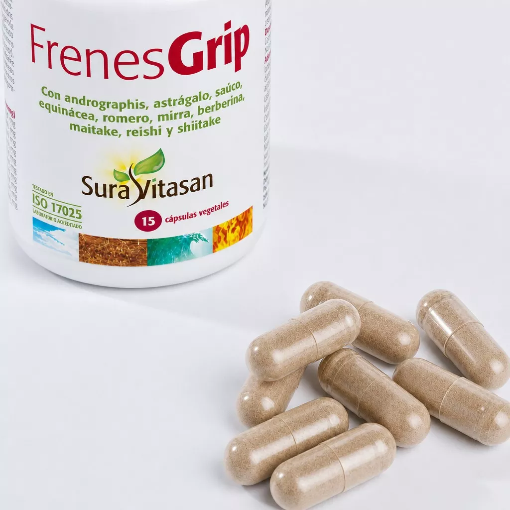 Envase de Frenes Grip – Fórmula de 10 extractos de plantas y de hongos