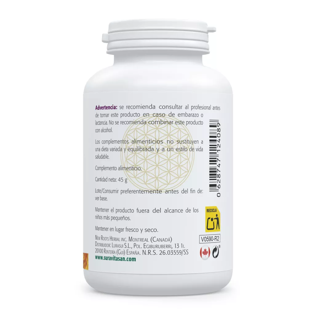 Envase de GABA 600 mg con vitamina B6 Sura Vitasan