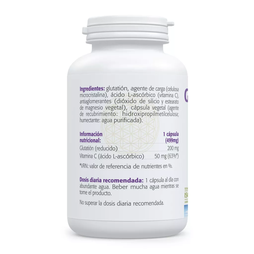 Envase de Glutatión reducido 200 mg con vitamina C Sura Vitasan
