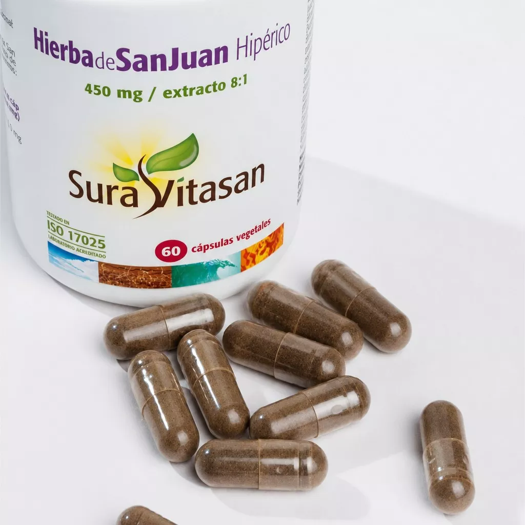 Envase de Hierba de San Juan Hipérico 450 mg Sura Vitasan
