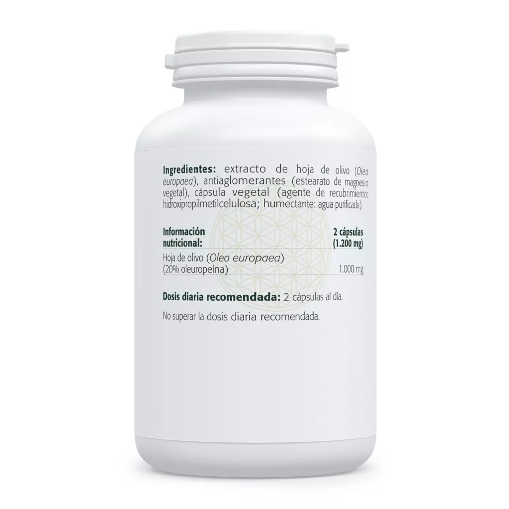 Envase de extracto de Hoja de Olivo 20% oleuropeína Sura Vitasan