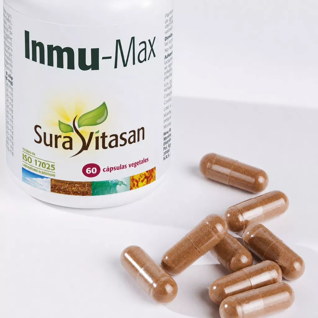 Envase de Inmu-Max fórmula de extractos vegetales Sura Vitasan