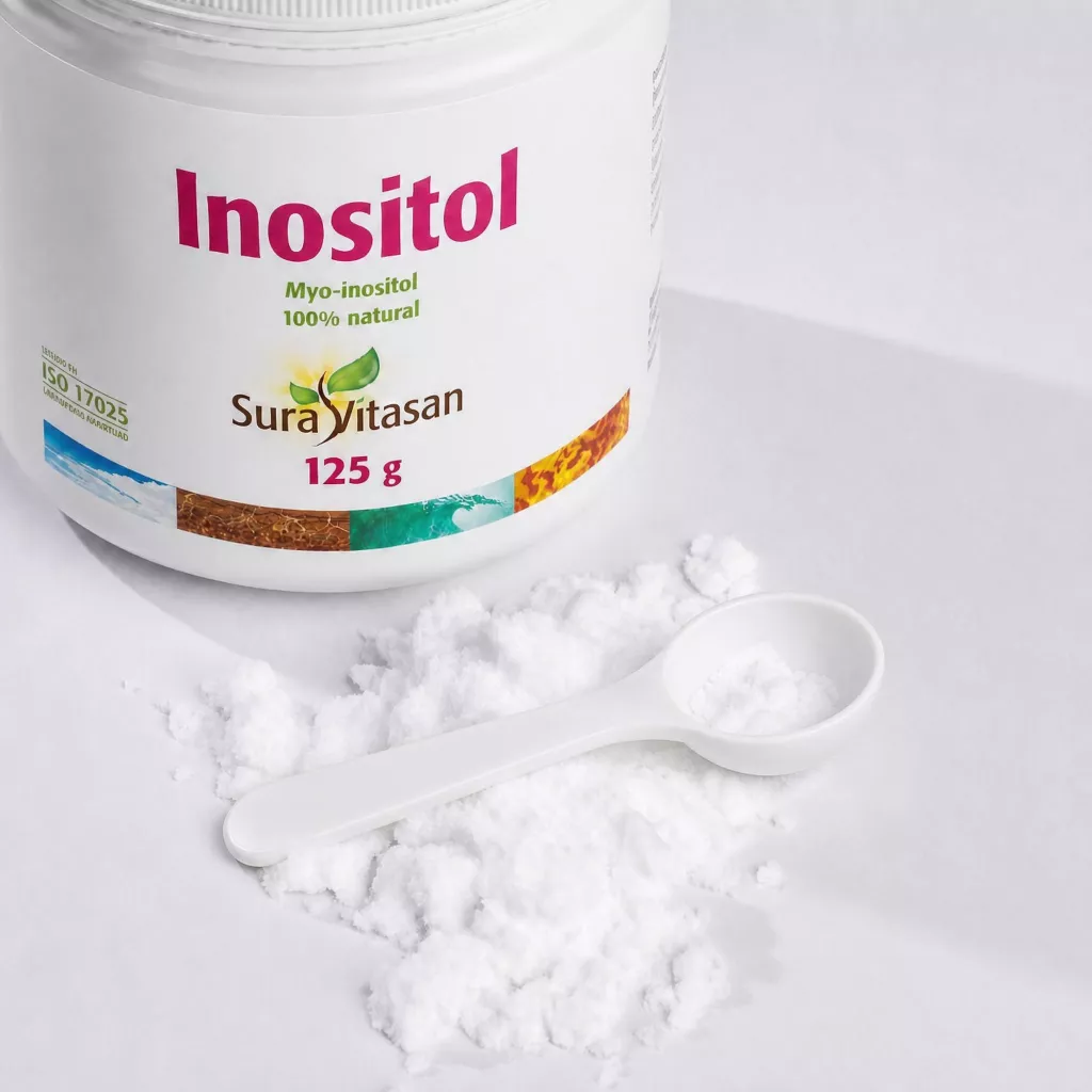 Envase de Myo-Inositol 100% puro en polvo Sura Vitasan