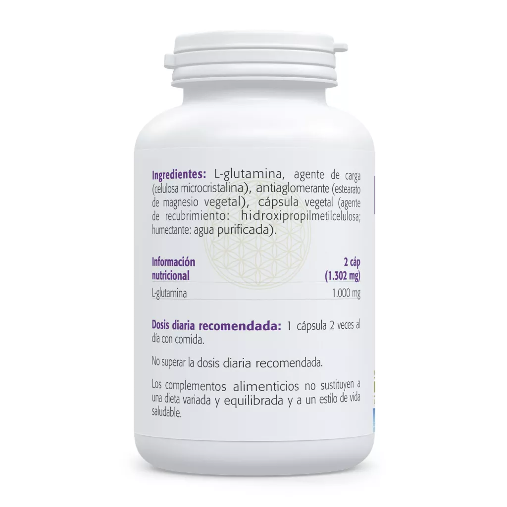 Envase de L-Glutamina 500 mg Mucosas y Músculo Sura Vitasan