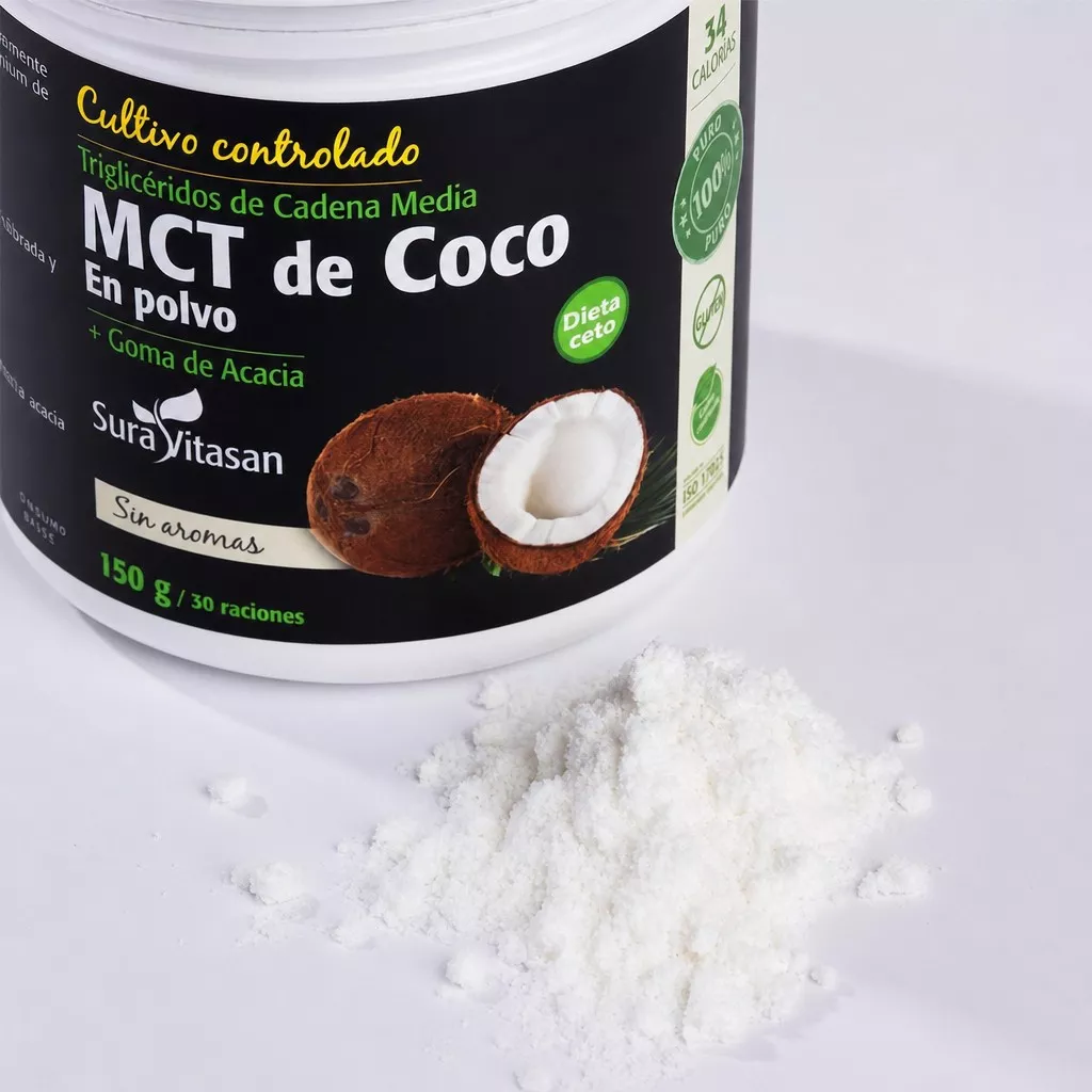 Envase de MCT de coco en polvo triglicéridos de cadena media Sura Vitasan