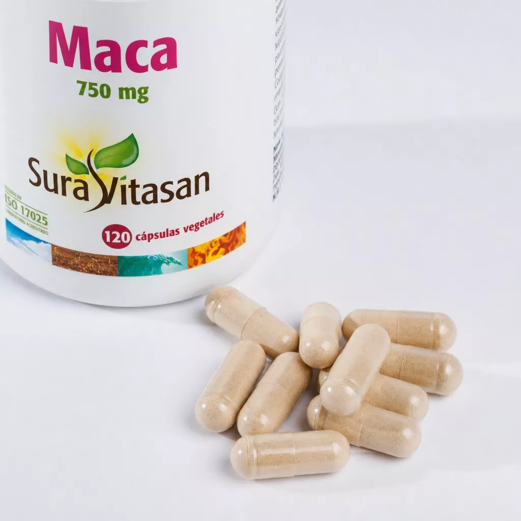 Envase de maca 750 mg raíz andina en polvo Sura Vitasan