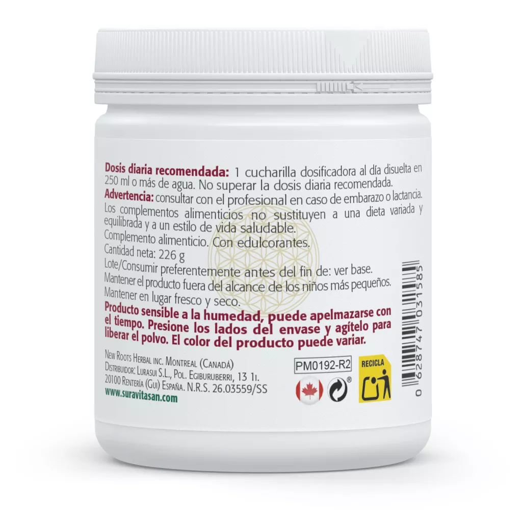 Envase de Magnesio Bisglicinato más Vitamina C Sura Vitasan
