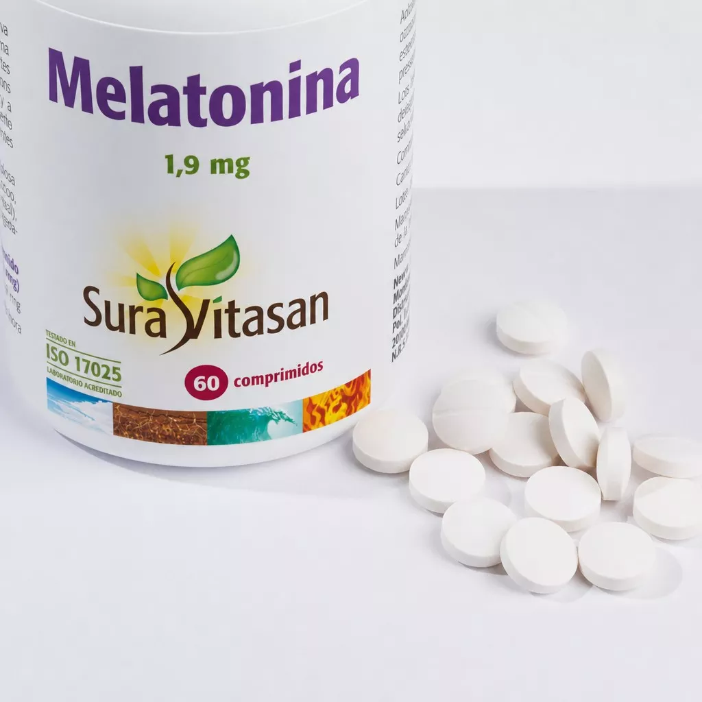 Envase de Melatonina 1,9 mg ayuda a conciliar el sueño Sura Vitasan