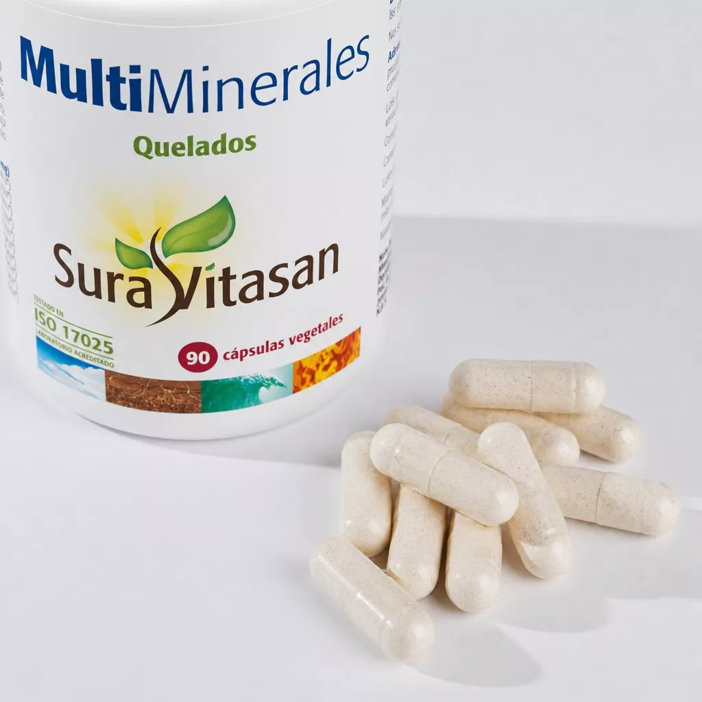 Envase de Multi Minerales Quelados 11 minerales Sura Vitasan